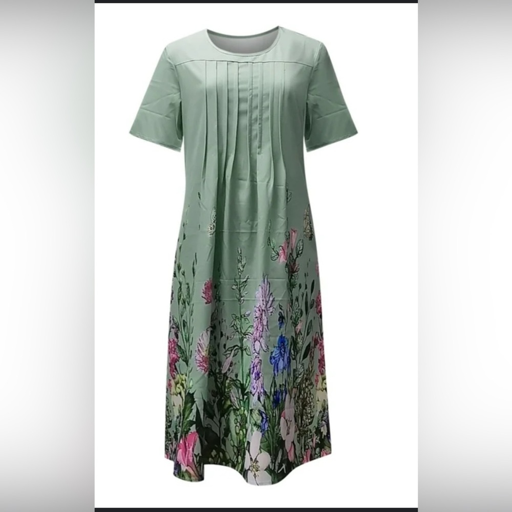 Floral Green Dress